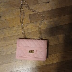 Elegant Pink Quilted Chain Bag